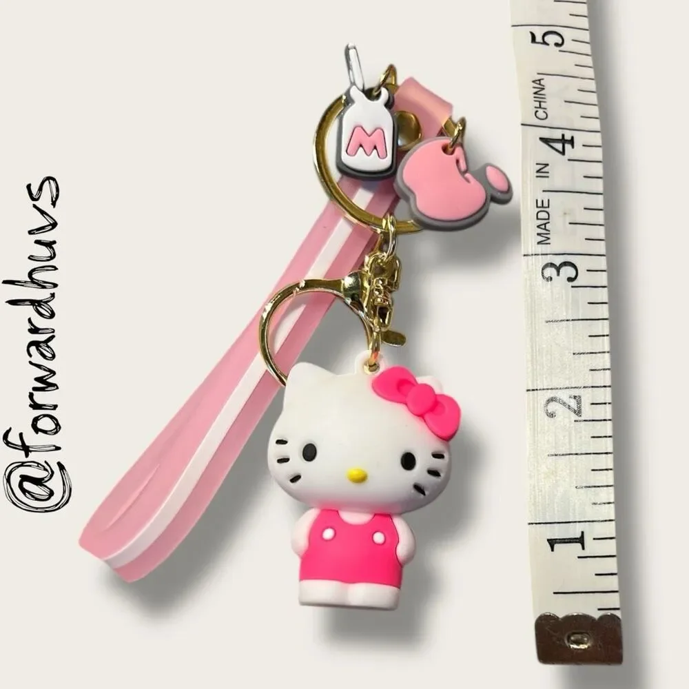 Hello Kitty Keychain – Pink Strap with Charms